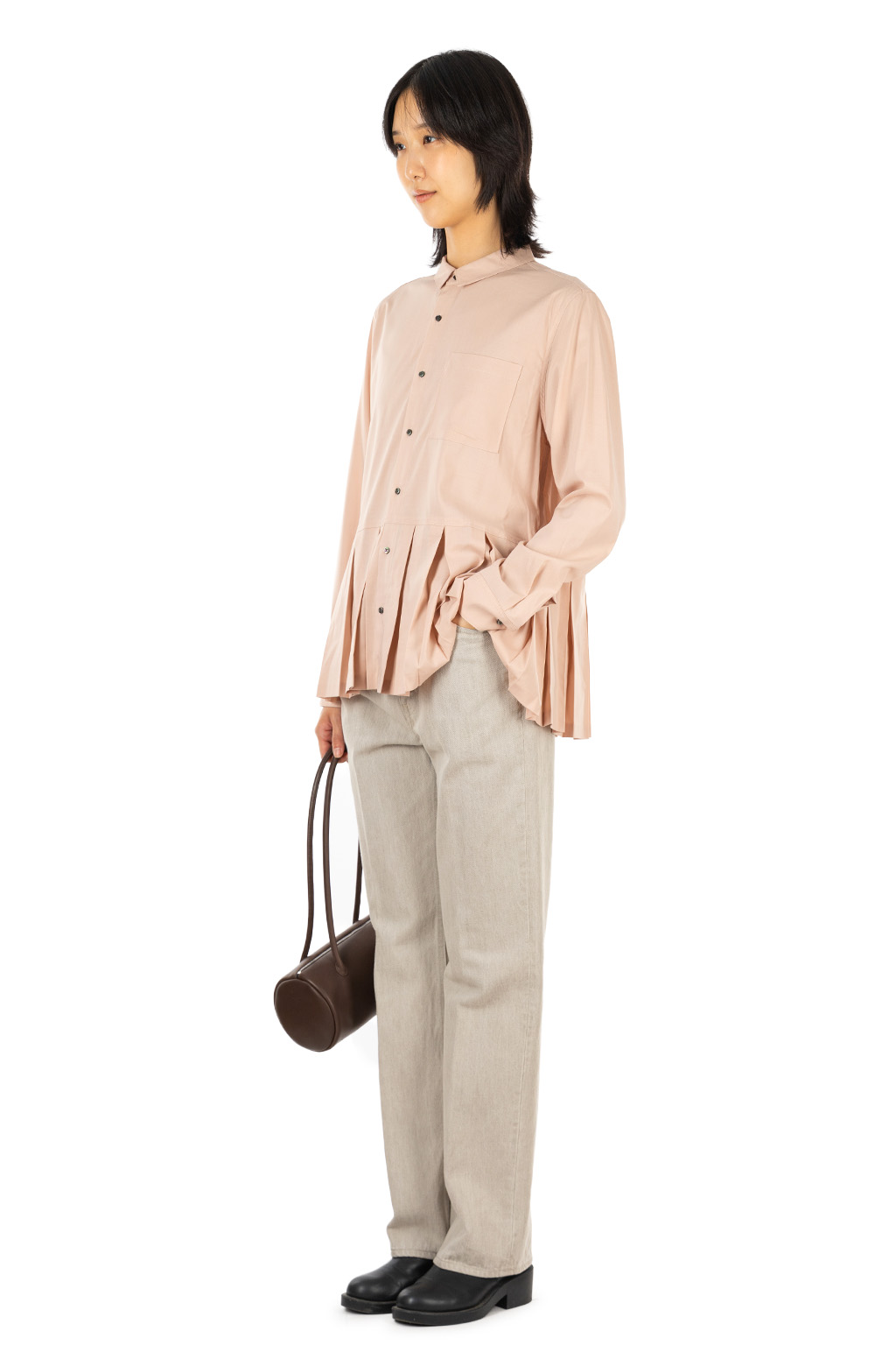 Manon - TROPICAL PLEATS DRESS SHIRT
