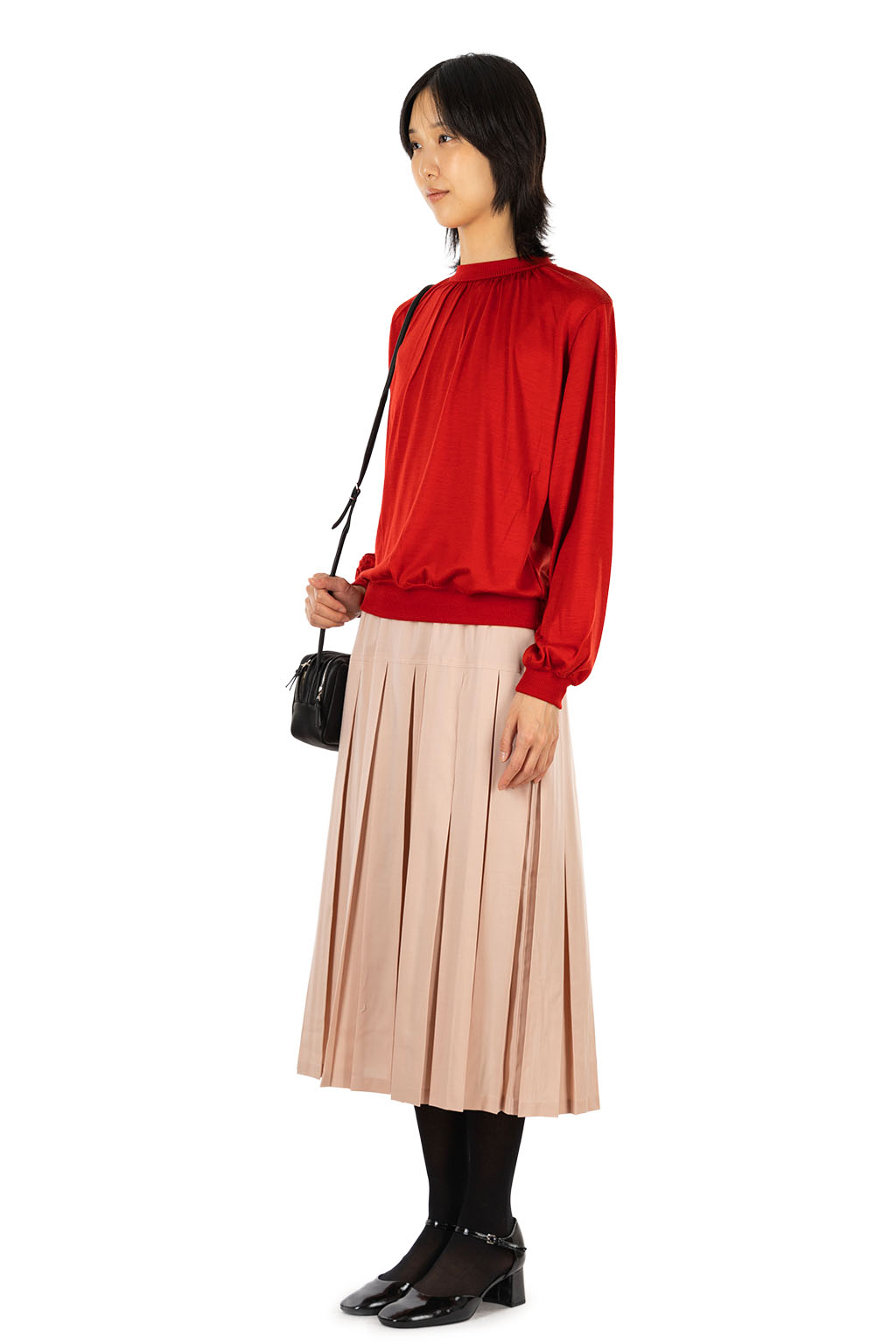 Manon - WOOL GATHER NECK LS TEE