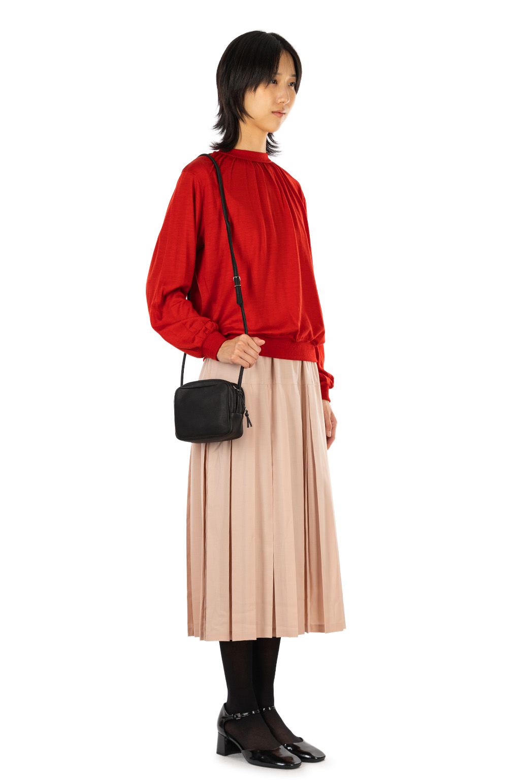 Manon - WOOL GATHER NECK LS TEE