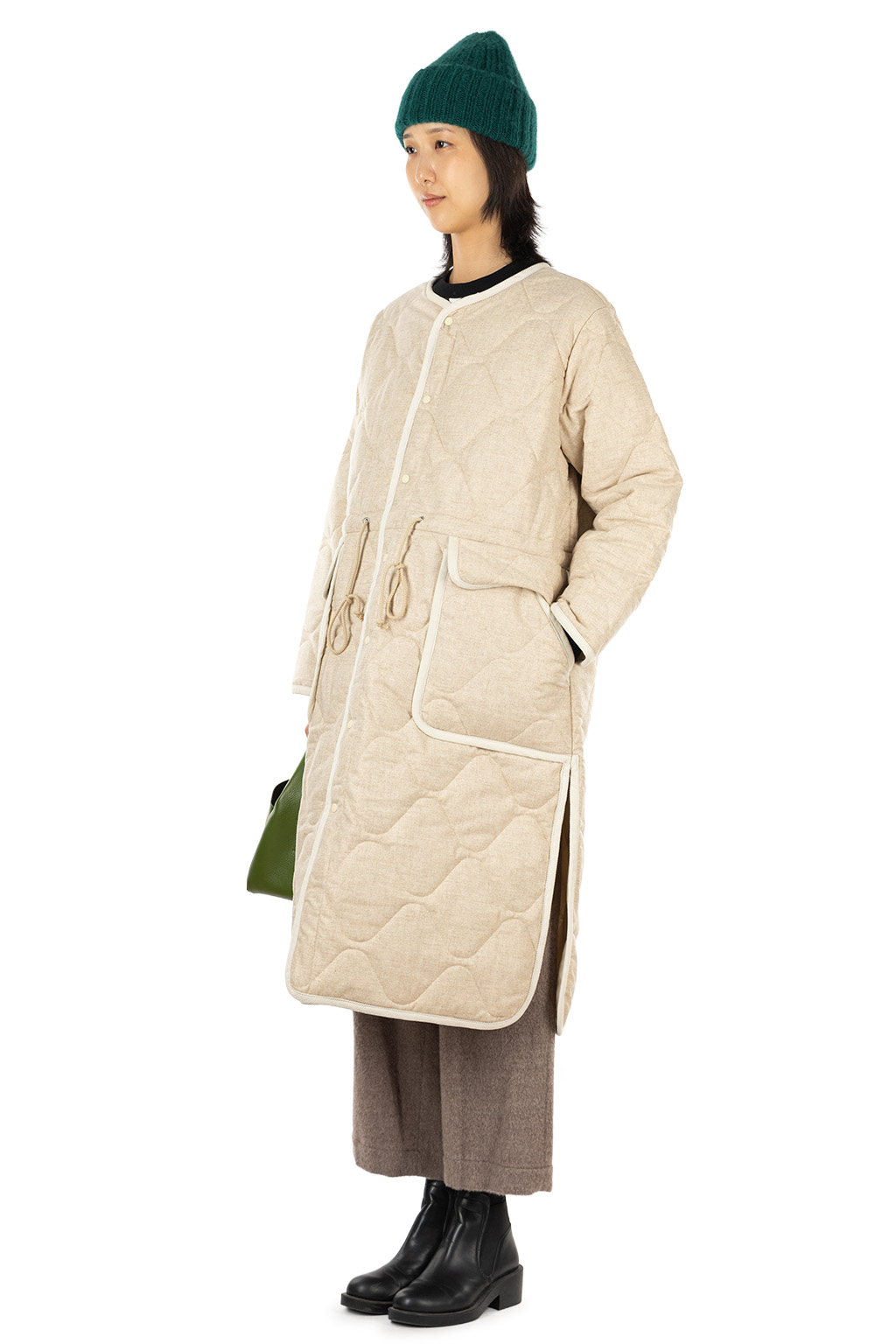 Manon - WOOL QUILT PIPING COAT