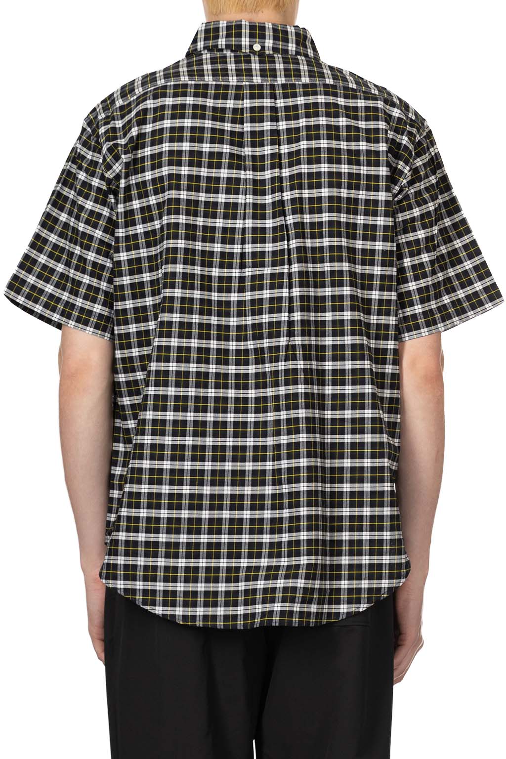 Manual Alphabet - OX Check Pullover SS BD Shirt - Navy x White