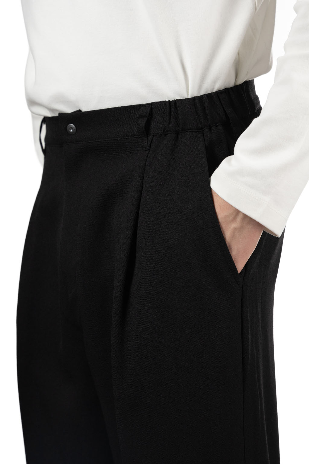 Manual Alphabet - Rodeo Serge One-Tuck Pants - Black