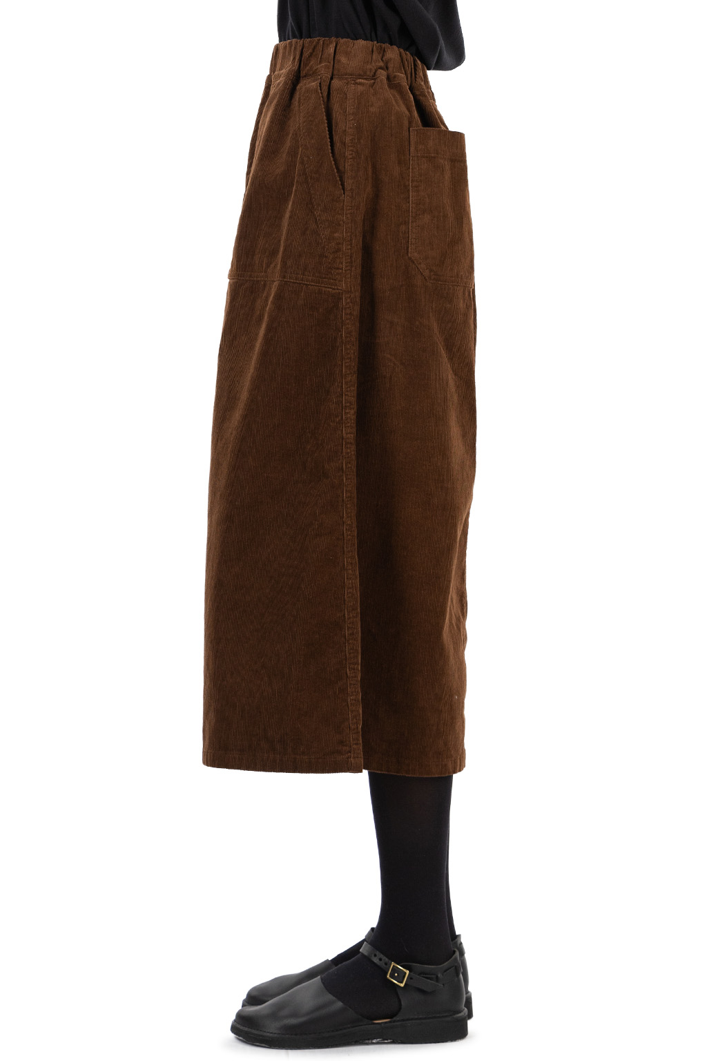 NARU  - 14W Corduroy Baker Skirt - Brown
