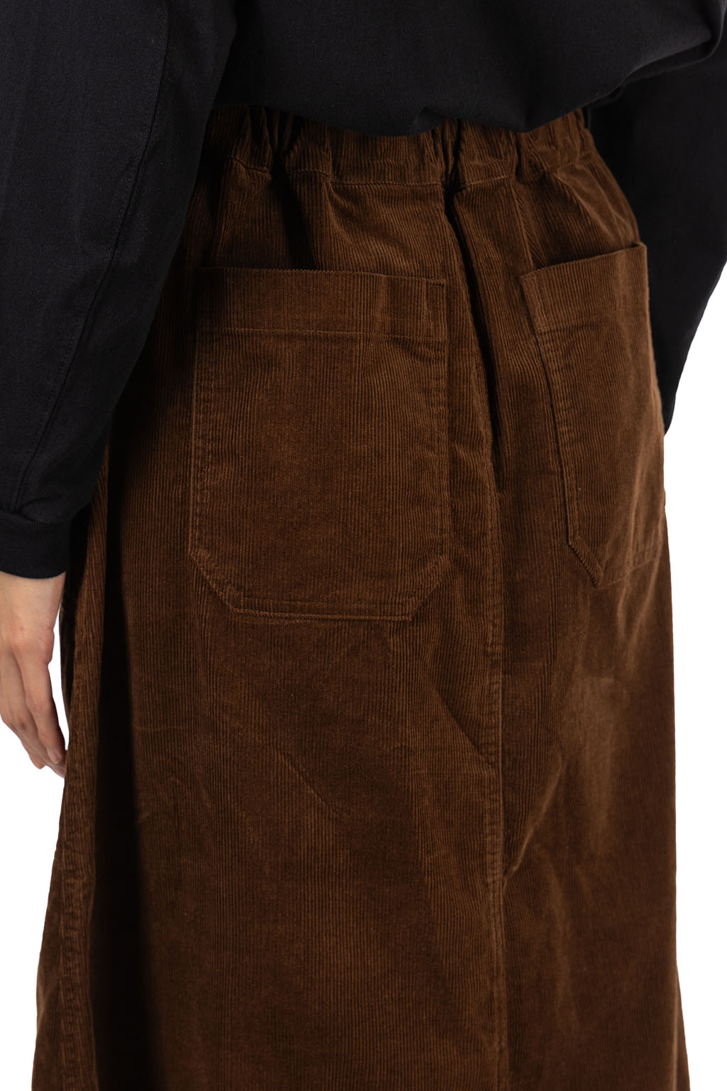 NARU  - 14W Corduroy Baker Skirt - Brown