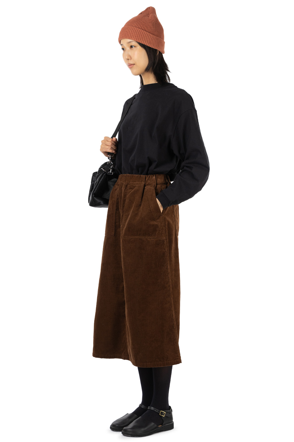 NARU  - 14W Corduroy Baker Skirt - Brown