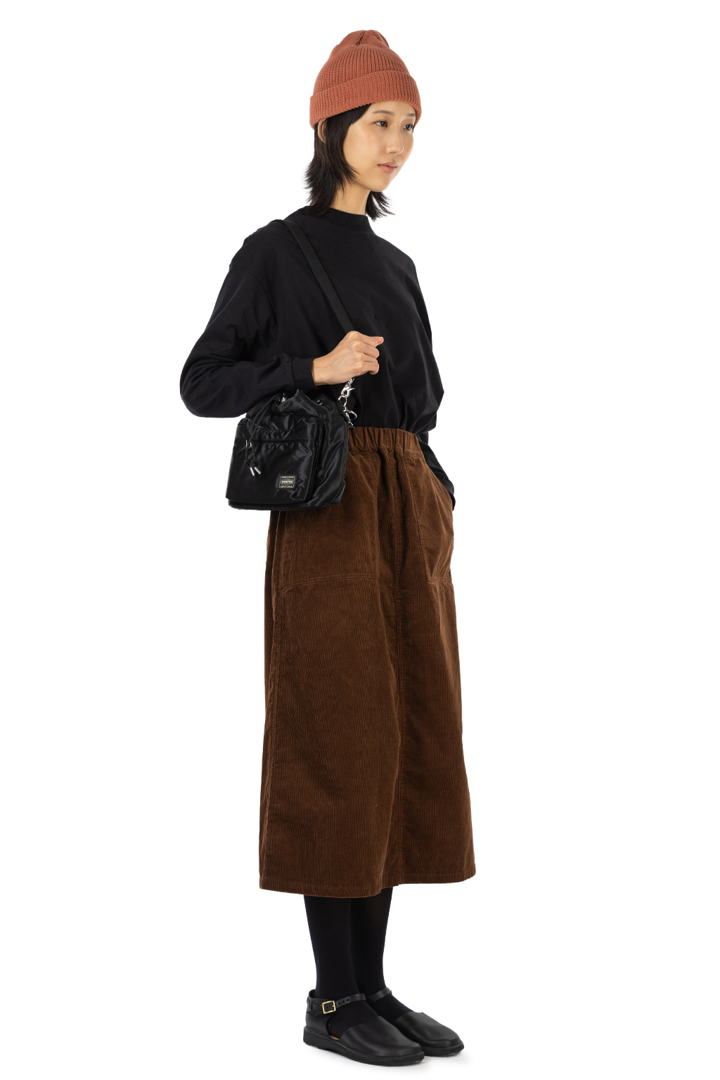 NARU  - 14W Corduroy Baker Skirt - Brown
