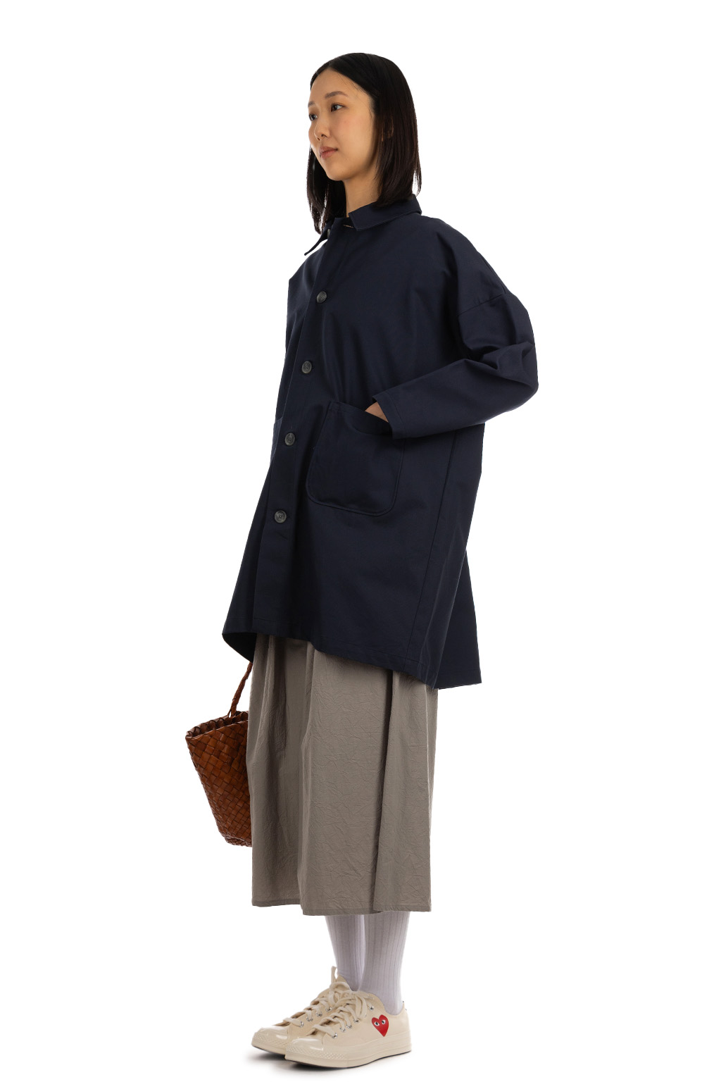 NARU  - Chino Cloth Trench Coat