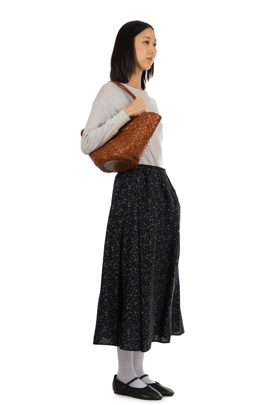 NARU  - Flower Tuck Skirt