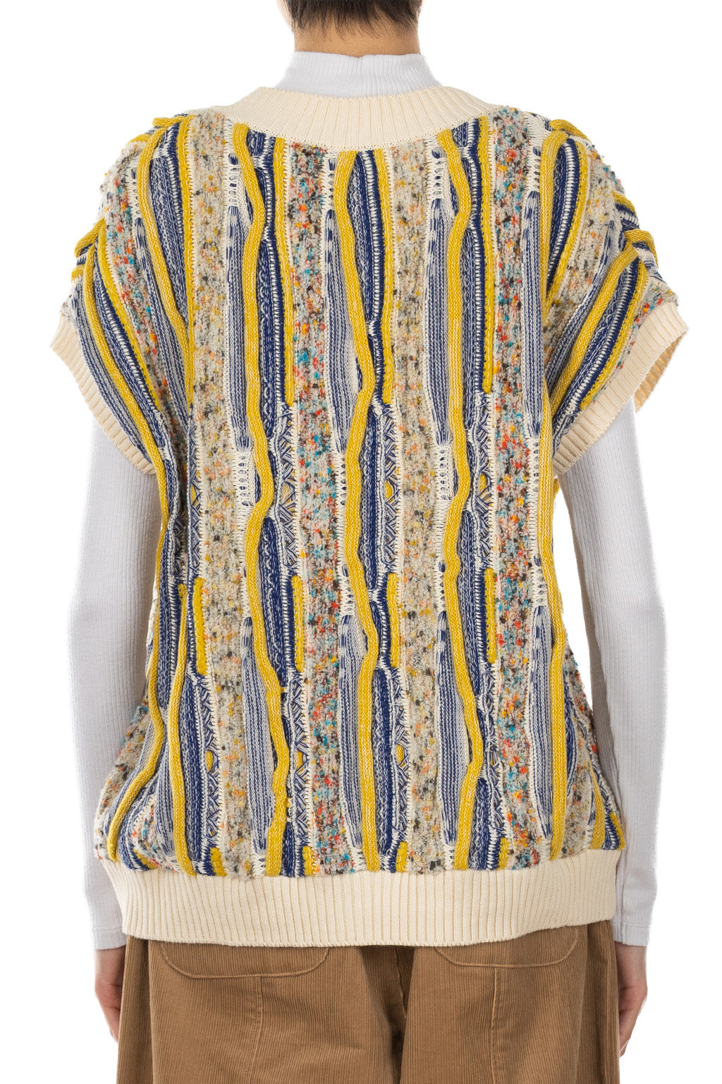 NARU  - Marble Wave Crew Neck Vest  - Blue