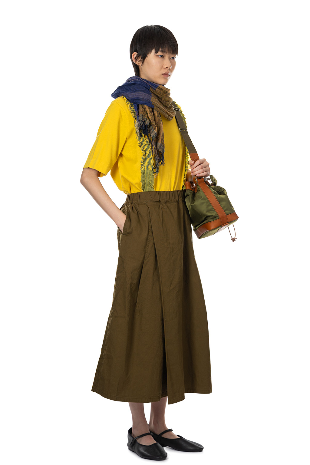 NARU  - Oxford Tyrol Skirt - Khaki