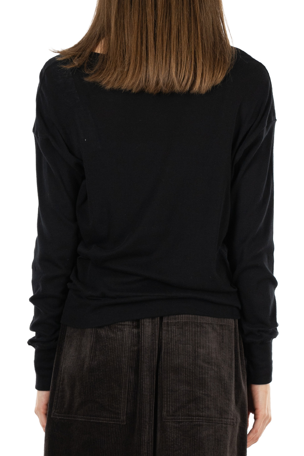 NARU  - Soft Rib Crew Neck Pullover- Black
