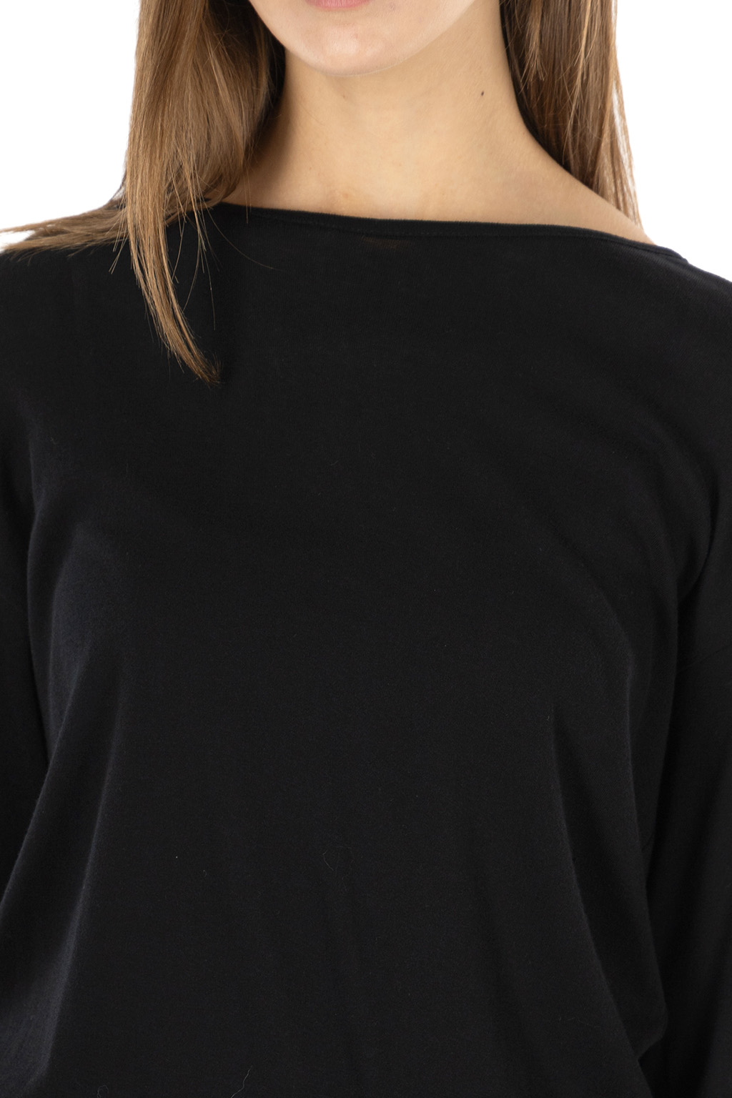 NARU  - Soft Rib Crew Neck Pullover- Black