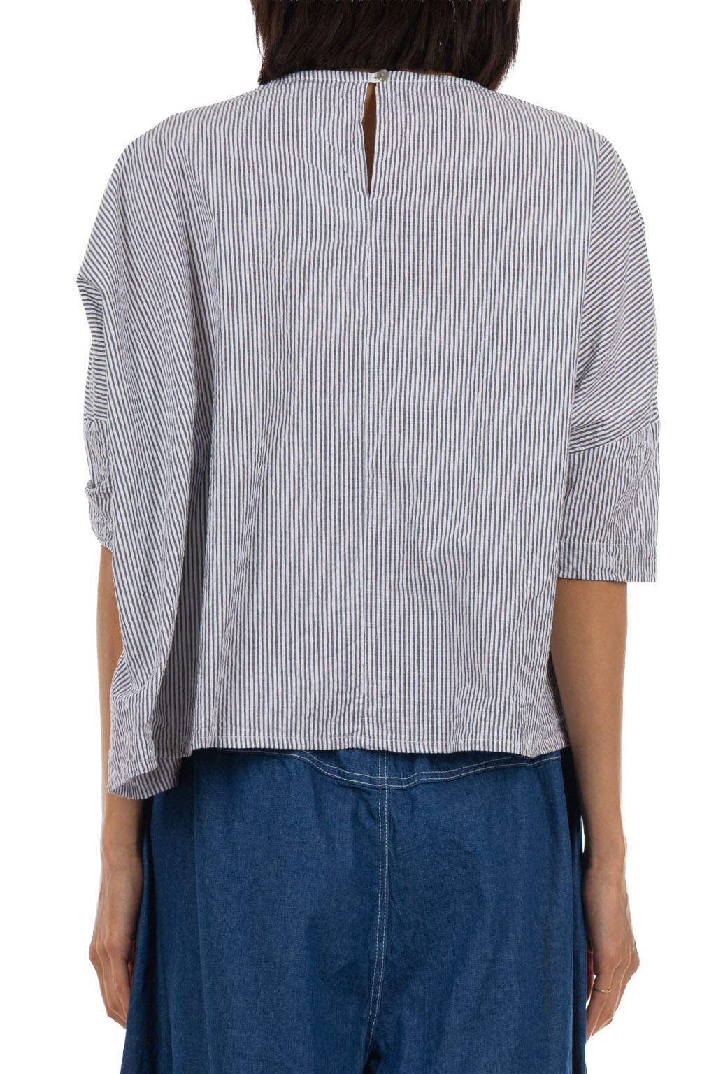 NARU  - Wide Pullover - Black Stripe