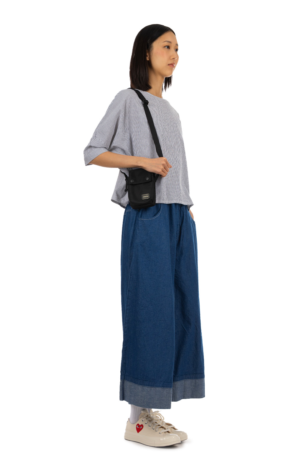 NARU  - Wide Pullover - Black Stripe