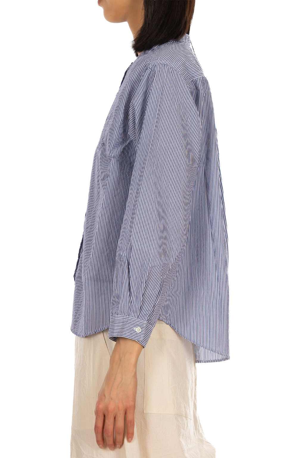 Nachukara - Broadcloth Band Collar Shirt