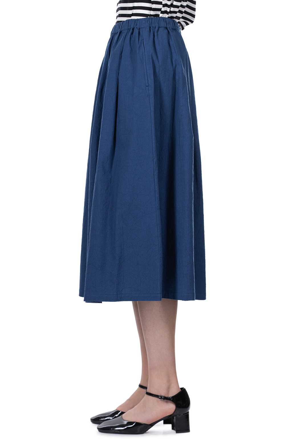 Nachukara - Cotton Gather Skirt - Blue