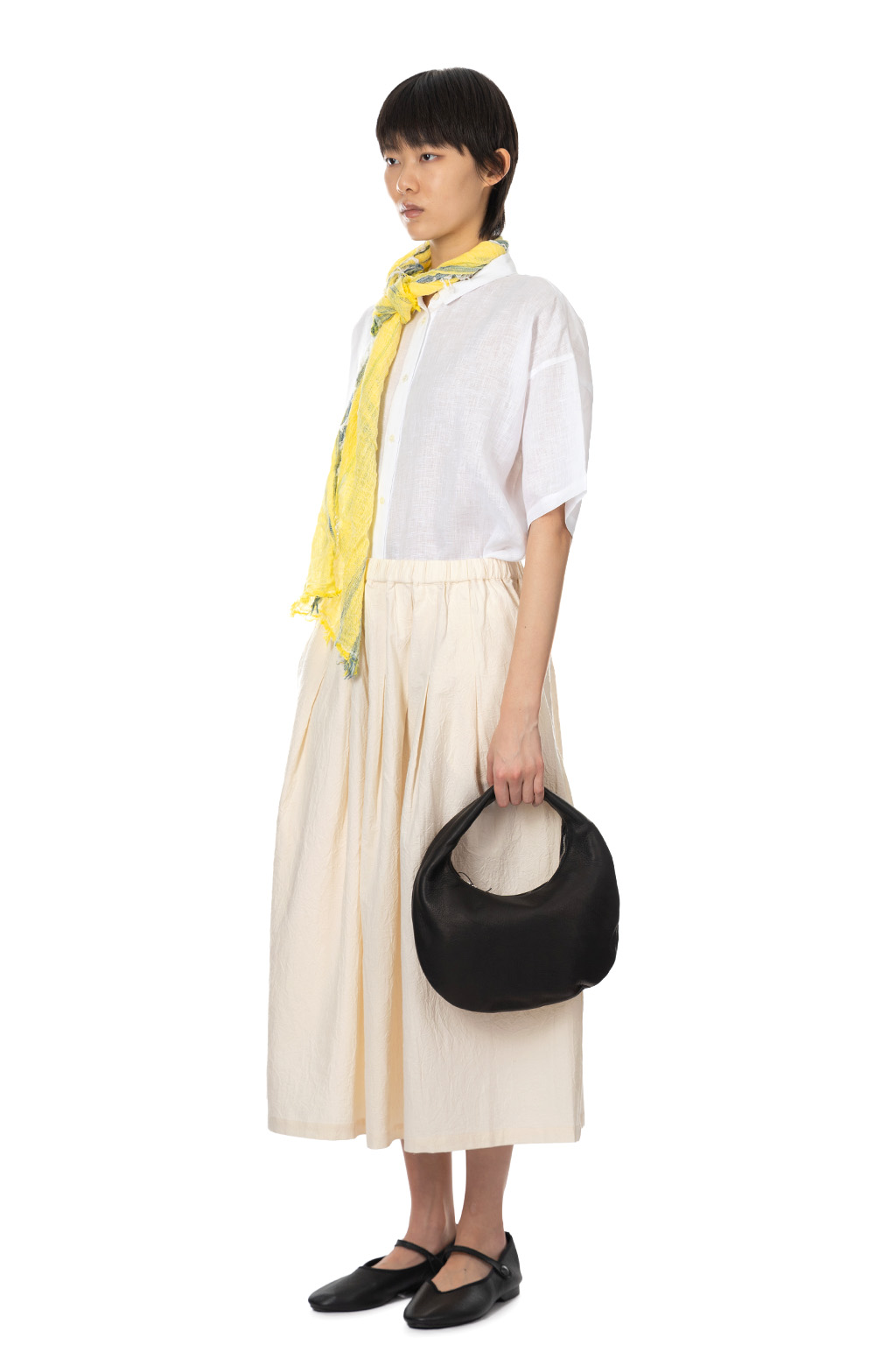 Nachukara - Cotton Gather Skirt - Natural