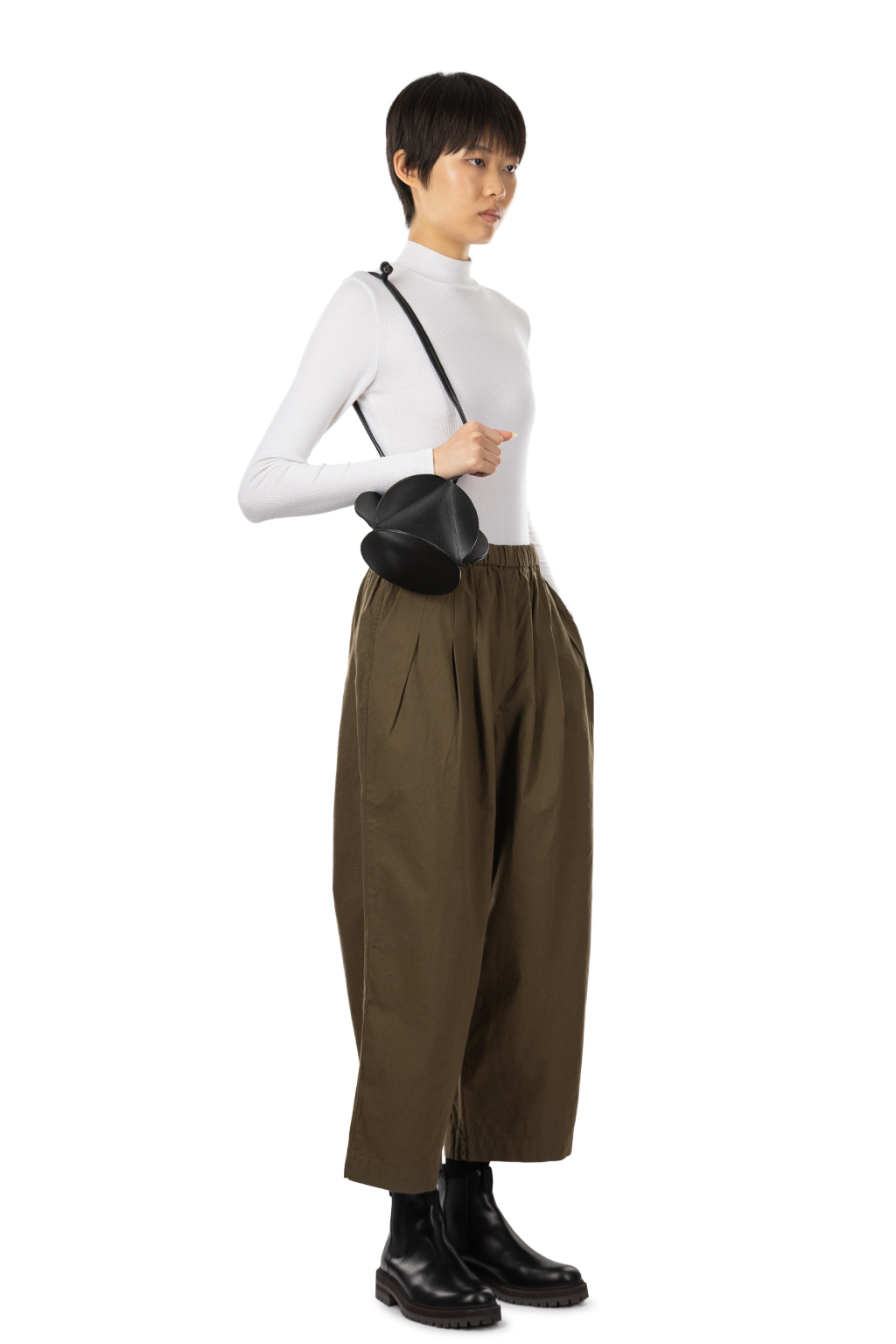 Nachukara - Cotton Horsecloth Tuck Pants - Khaki