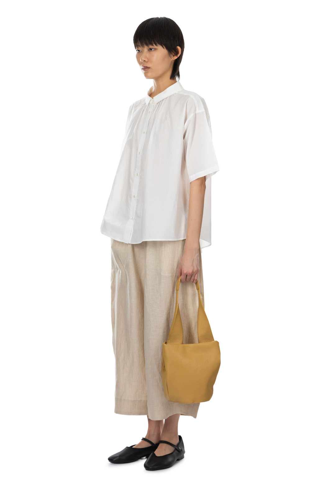 Nachukara - Cotton Lawn Short Sleeve Blouse - White
