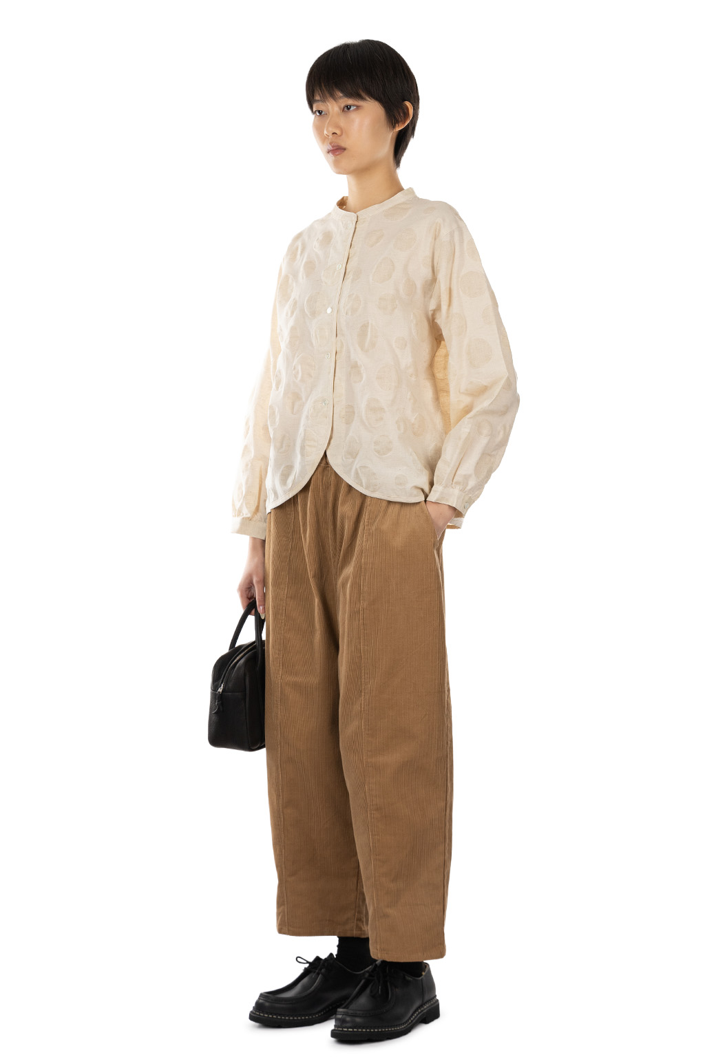 Nachukara - Cotton-Linen Dot Shirt Jacket - Natural