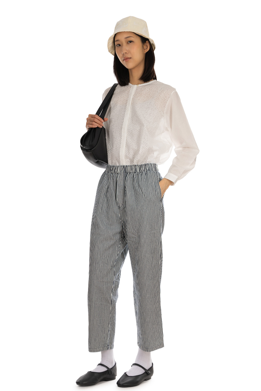 Nachukara - Denim Garment-Washed Tapered Pants