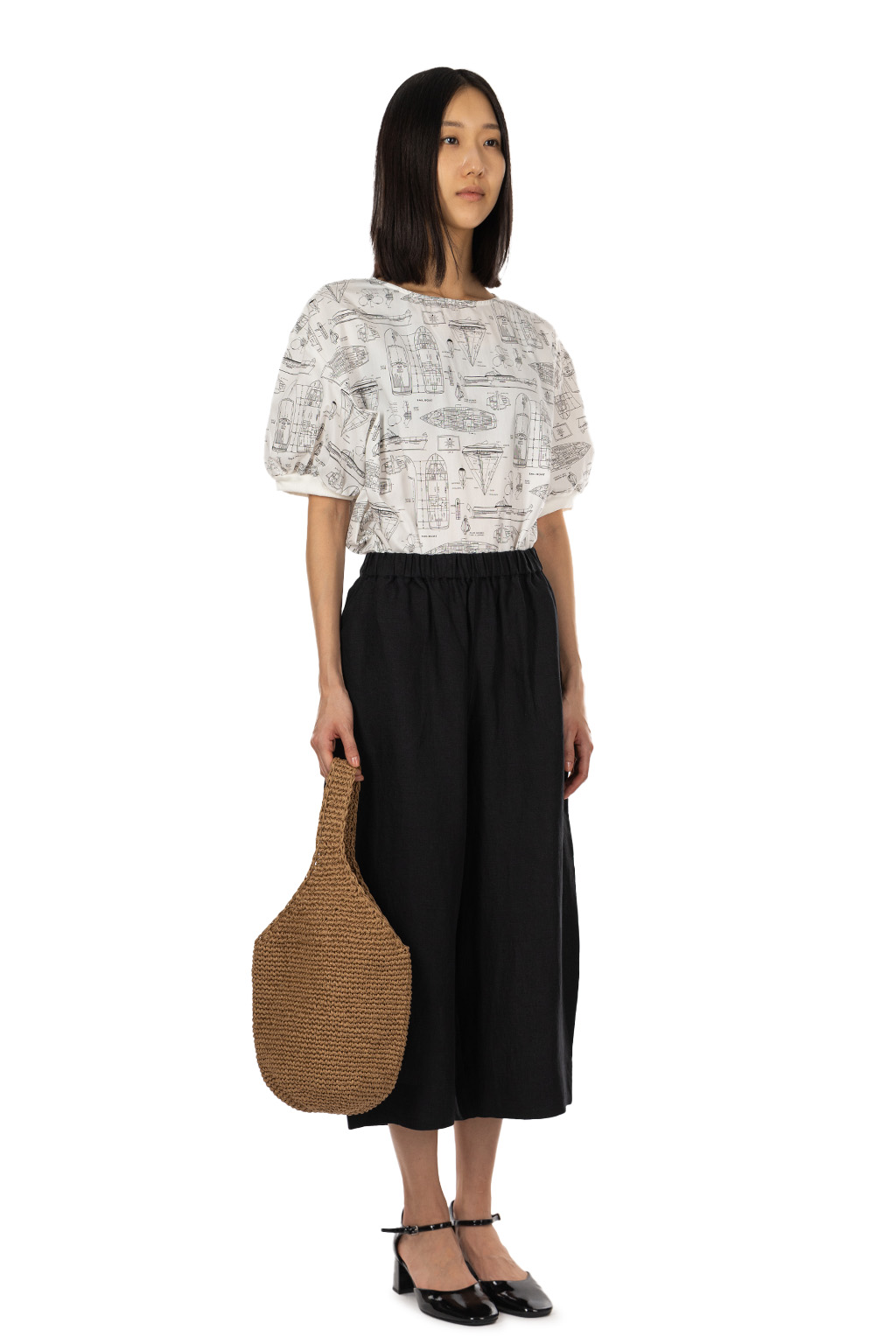 Nachukara - Linen Hemp Cocoon Pants - Black