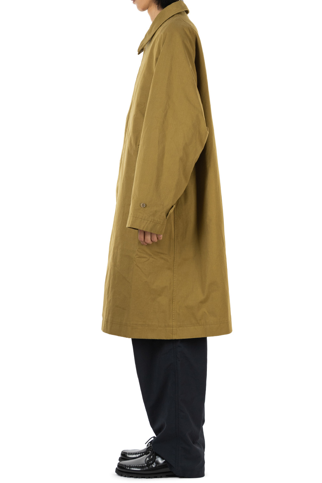 Nanamica (NAN) - Cotton CORDURA WINDSTOPPER Balmacaan Coat - Khaki