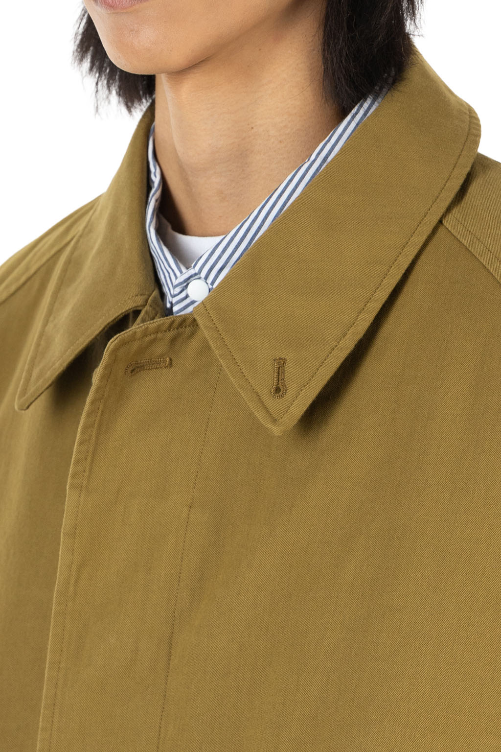 Nanamica (NAN) - Cotton CORDURA WINDSTOPPER Balmacaan Coat - Khaki