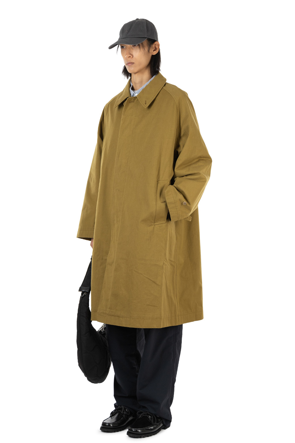 Nanamica (NAN) - Cotton CORDURA WINDSTOPPER Balmacaan Coat - Khaki