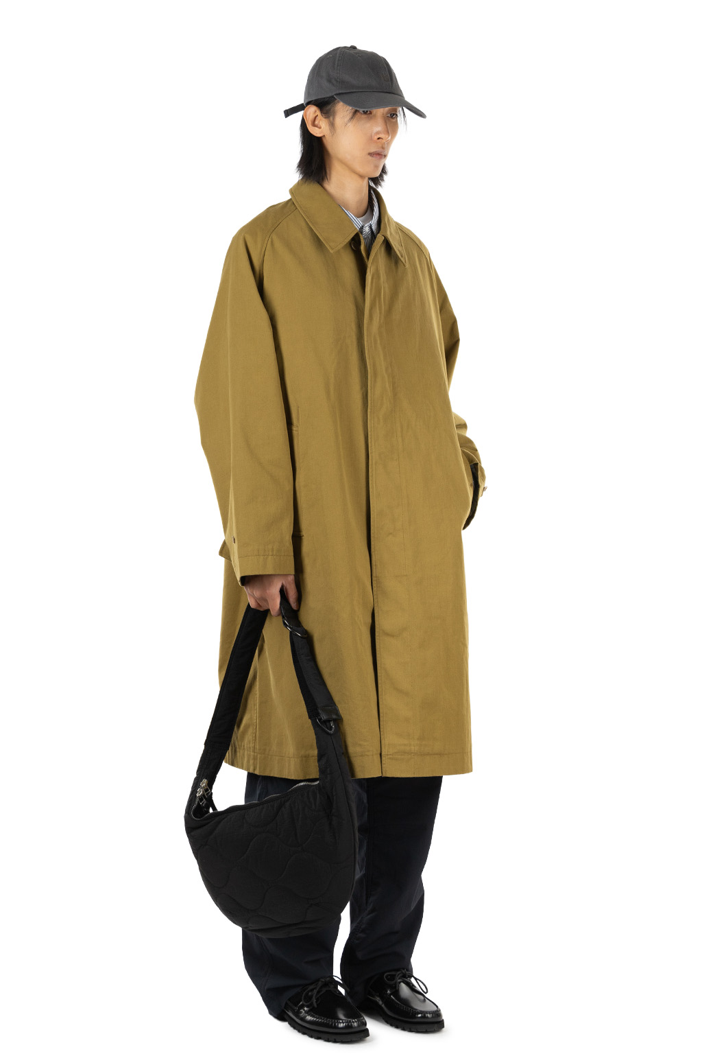 Nanamica (NAN) - Cotton CORDURA WINDSTOPPER Balmacaan Coat - Khaki