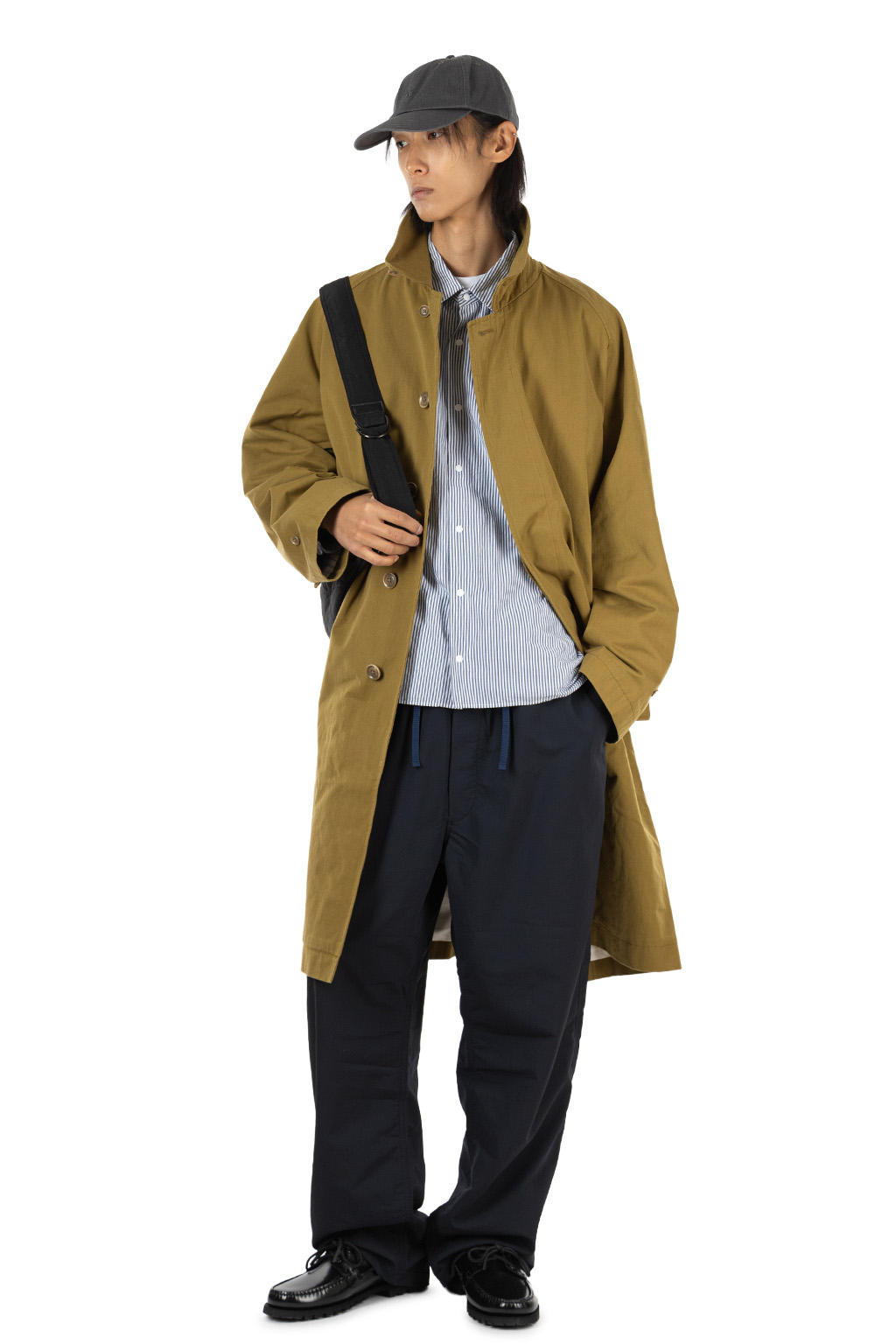 Nanamica (NAN) - Cotton CORDURA WINDSTOPPER Balmacaan Coat - Khaki