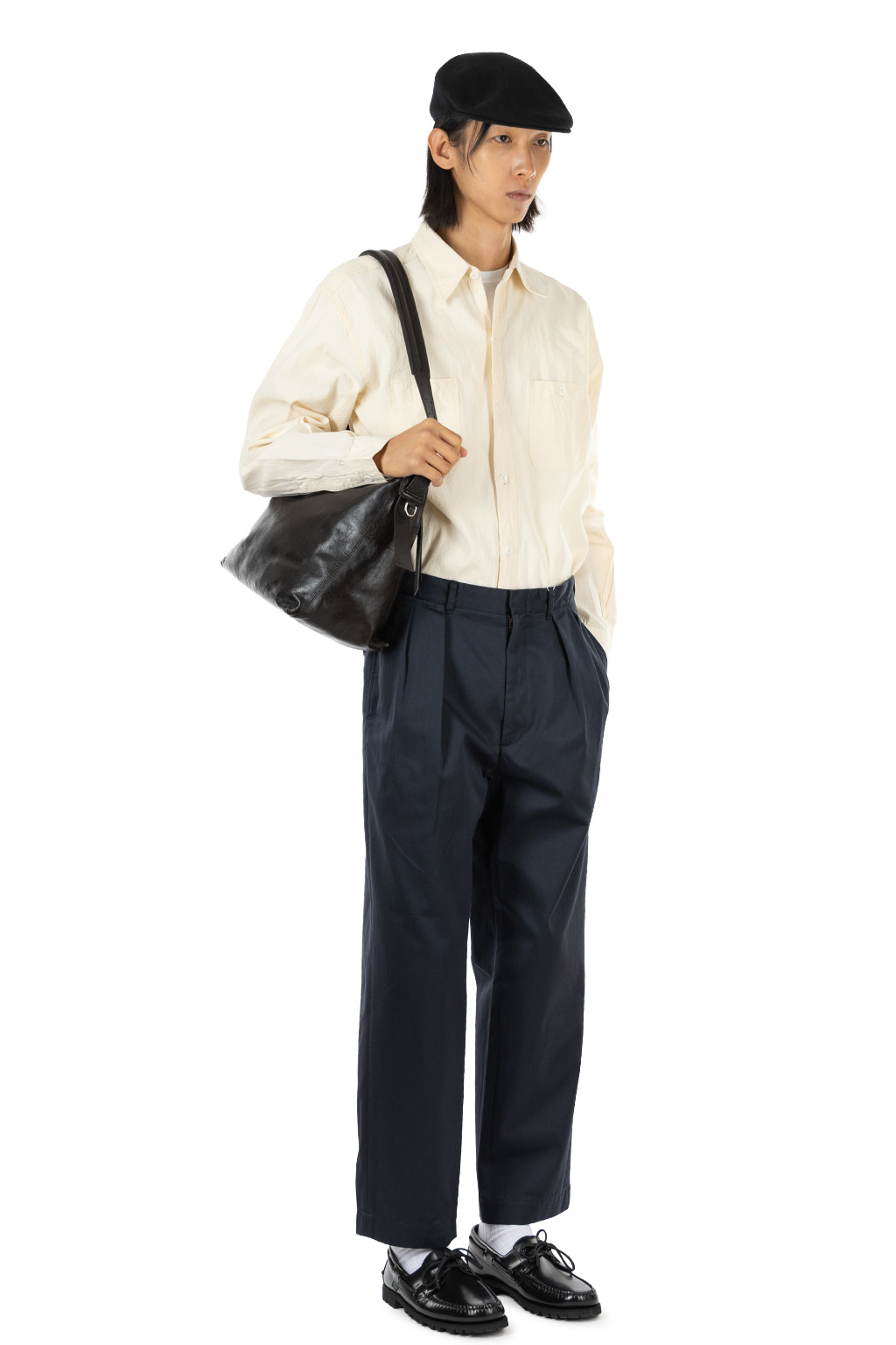 Nanamica (NAN) - Double Pleated Chino Pants - Navy