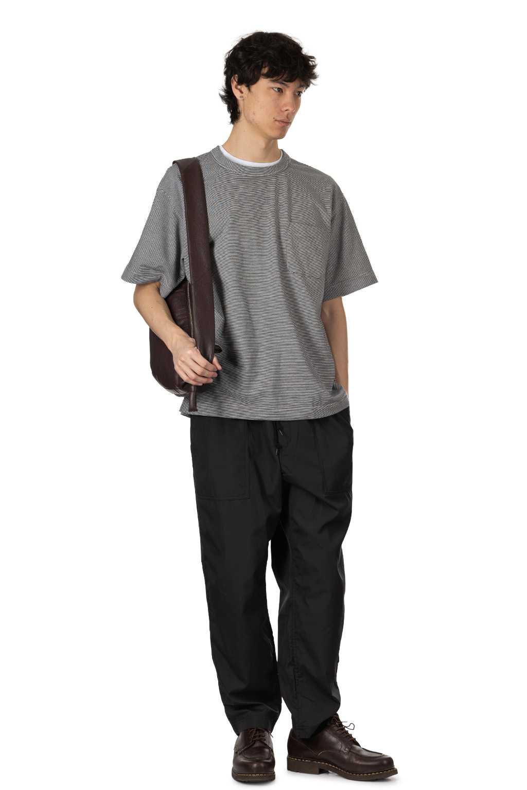 Nanamica (NAN) - Micro Stripe Pocket Tee - Navy x White