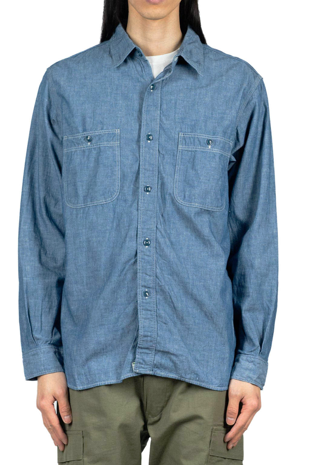 OrSlow Chambray Work Shirt - Chambray