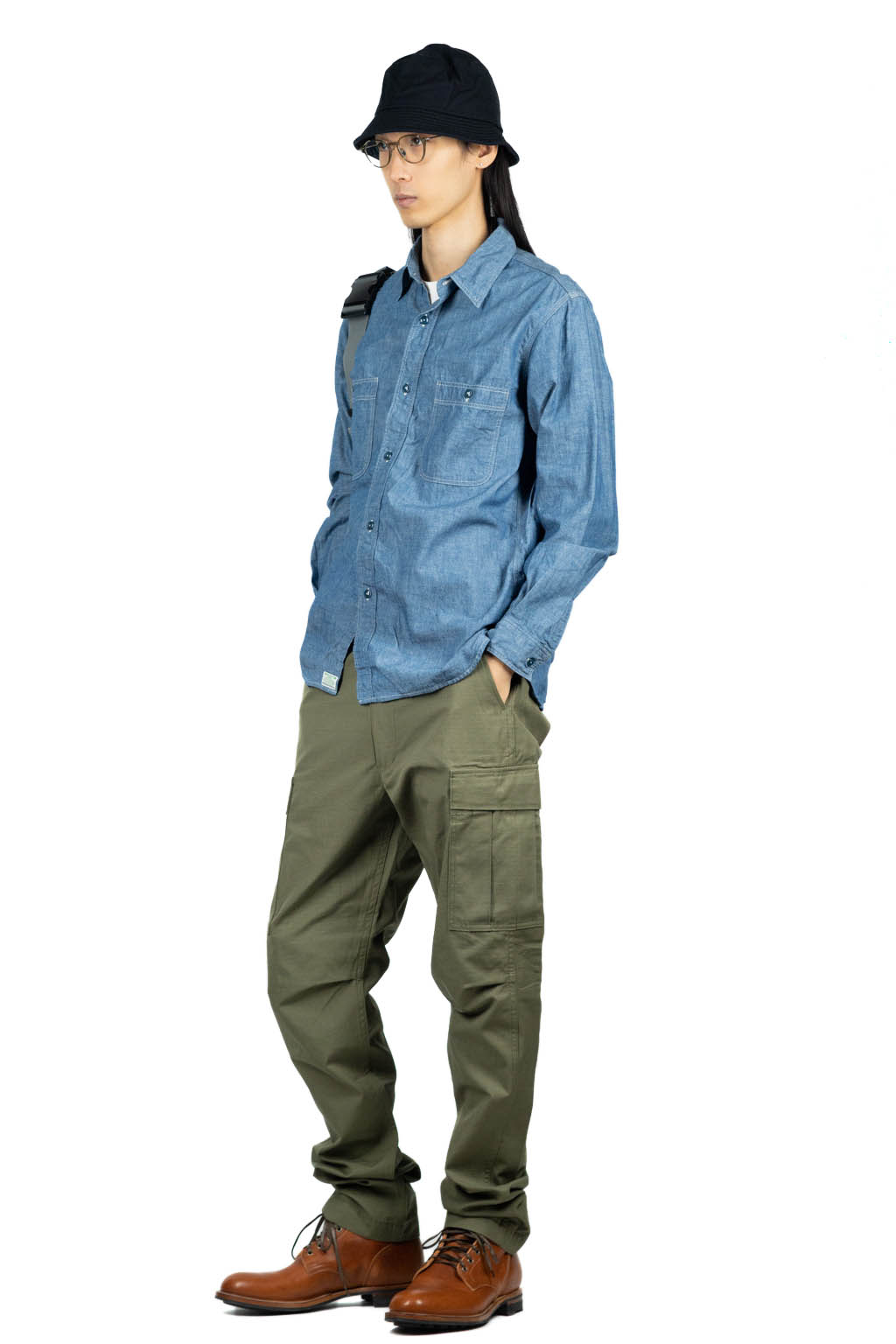 OrSlow Chambray Work Shirt - Chambray
