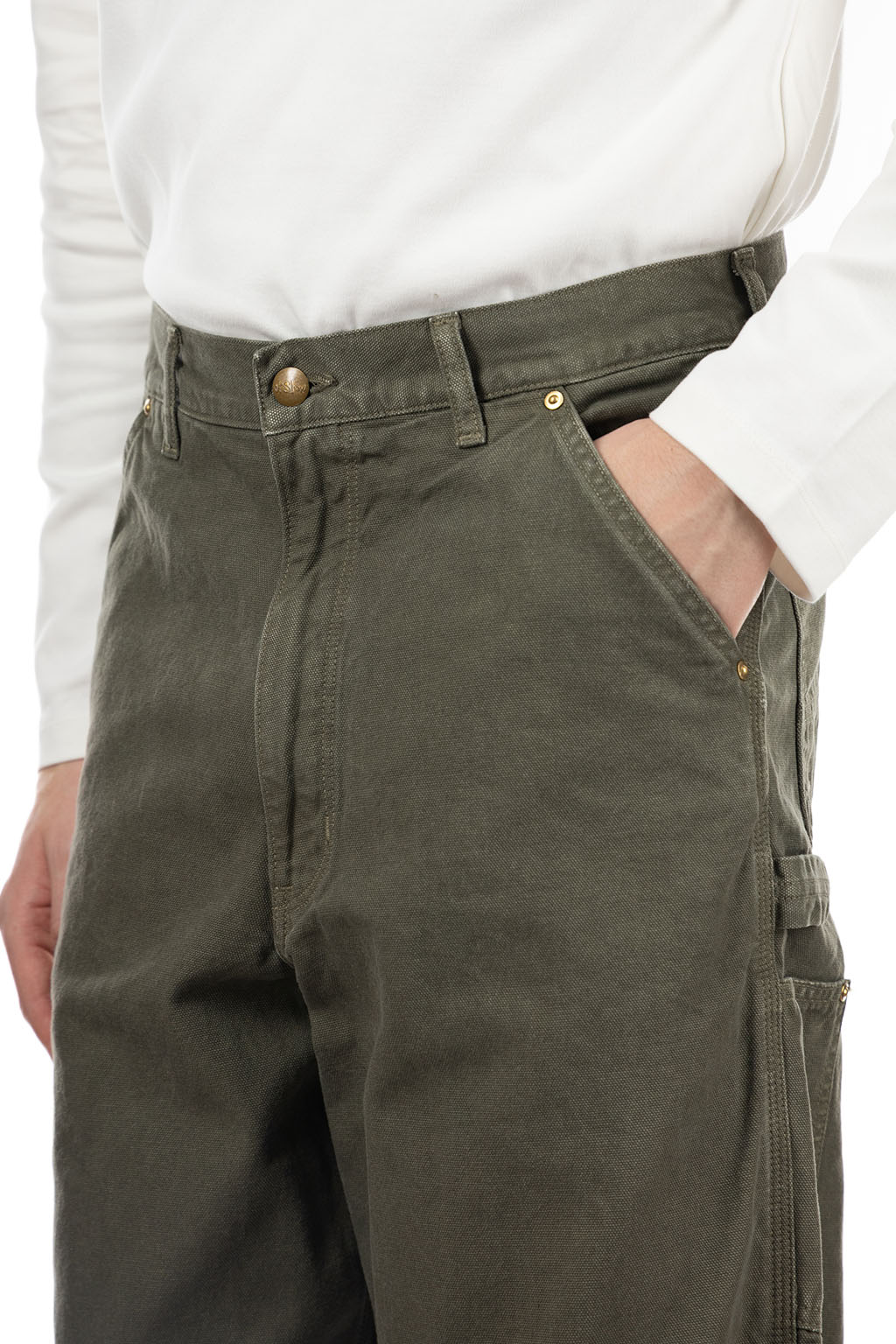 OrSlow - Dad's Fit Oxford Painter Pants - Army Green