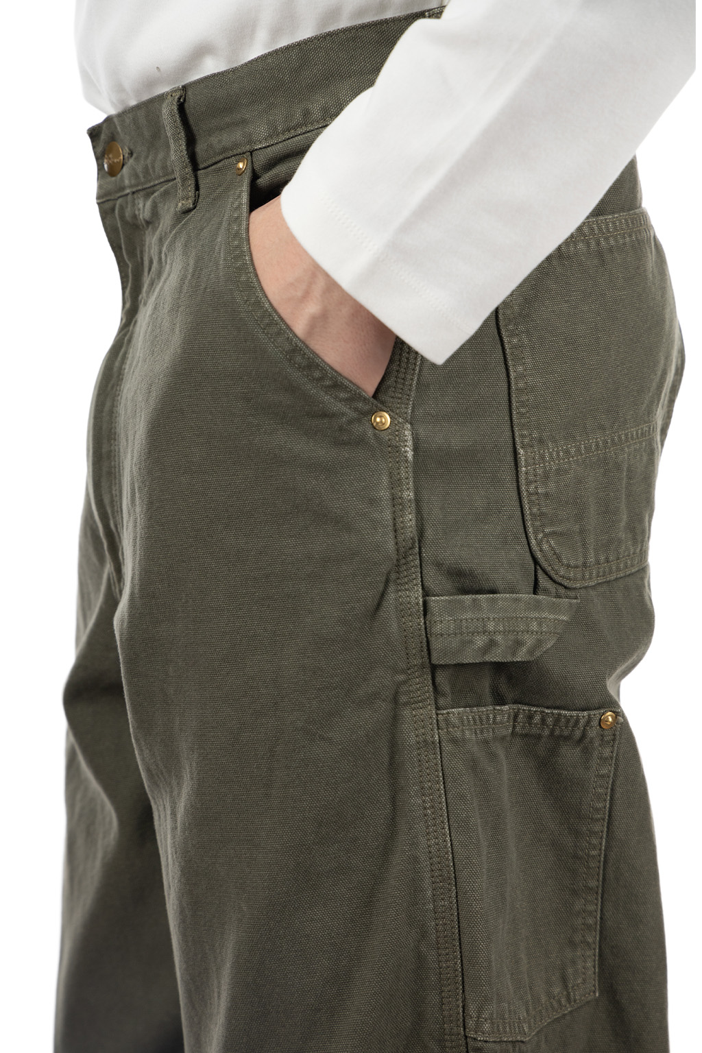 OrSlow - Dad's Fit Oxford Painter Pants - Army Green