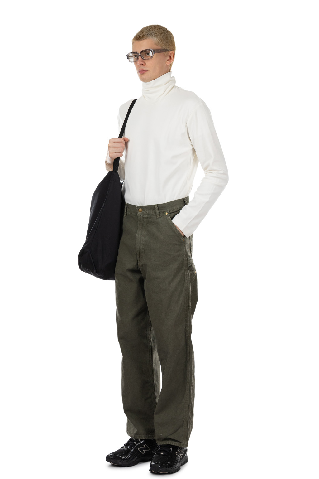 OrSlow - Dad's Fit Oxford Painter Pants - Army Green