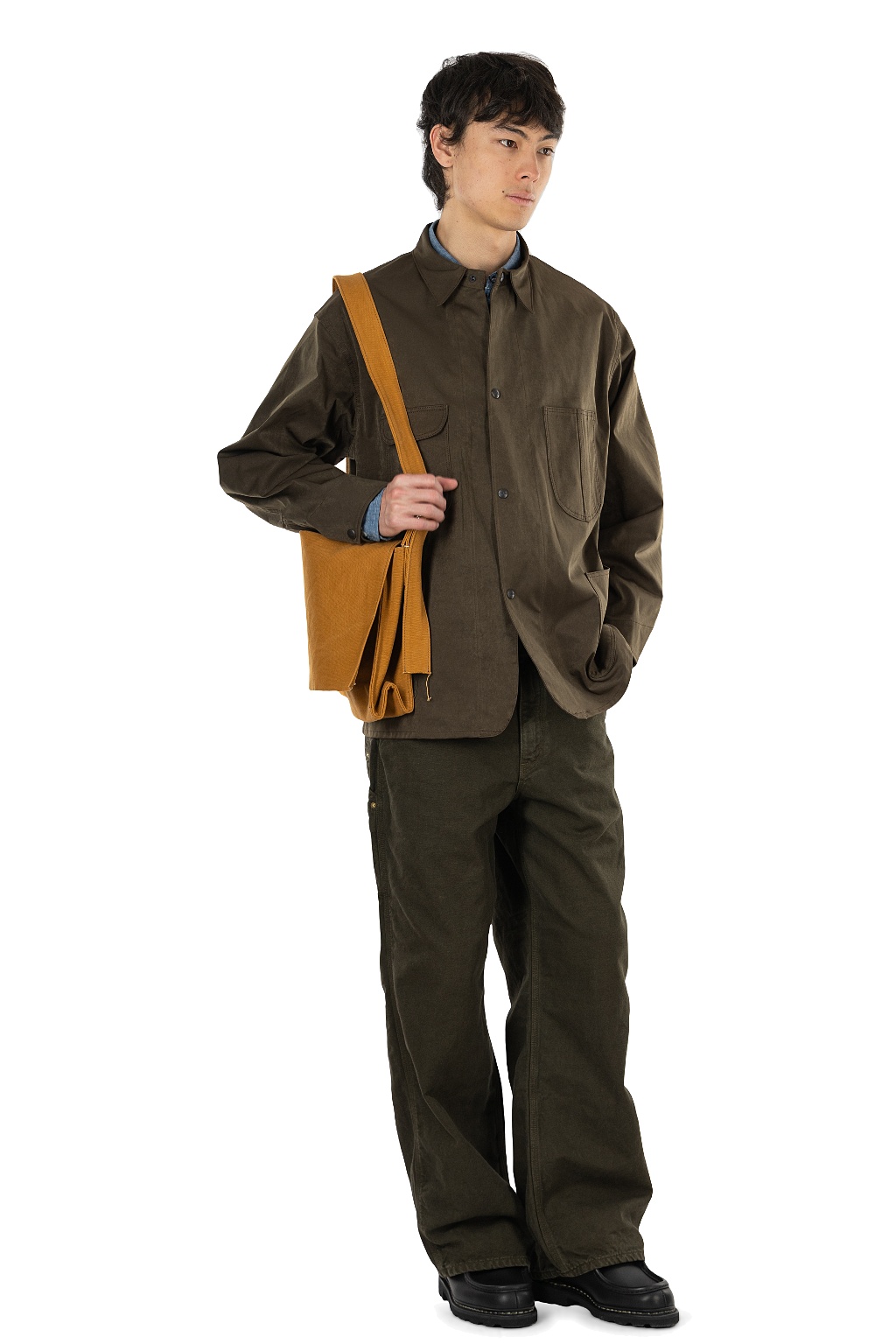 OrSlow - Dad's Fit Oxford Painter Pants - Coffee Brown
