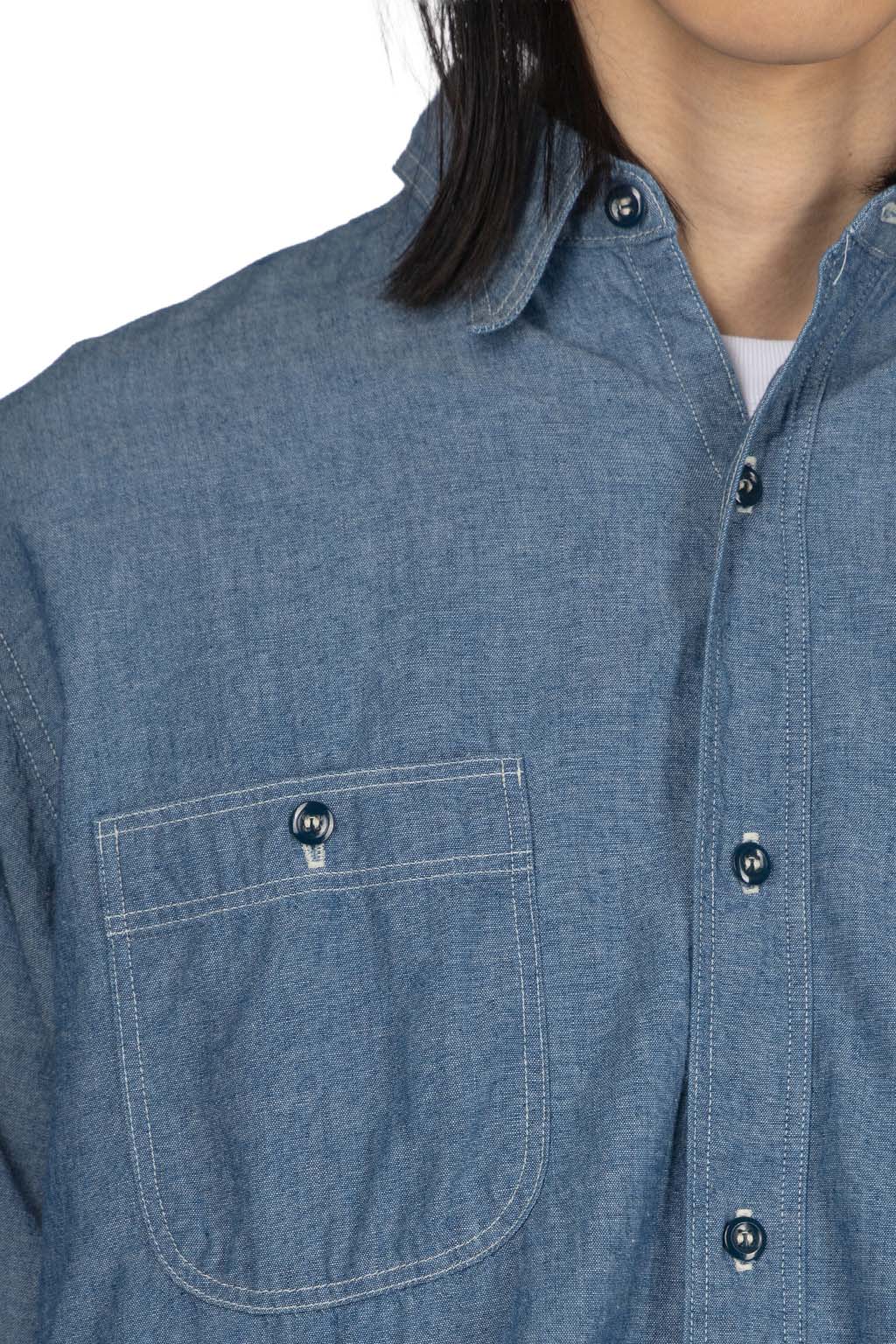 OrSlow - Relax Fit Chambray Work Shirt - Chambray