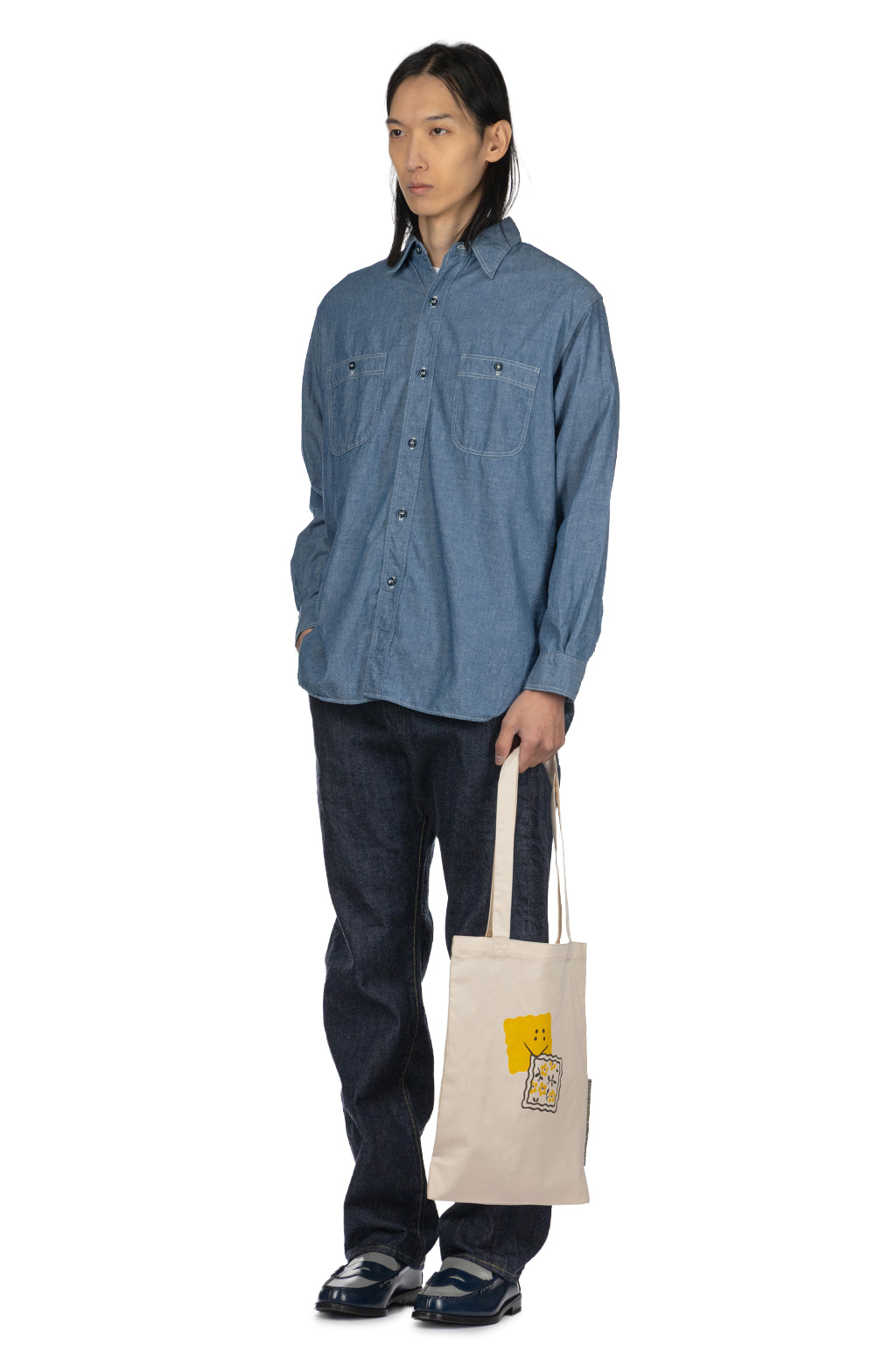 OrSlow - Relax Fit Chambray Work Shirt - Chambray