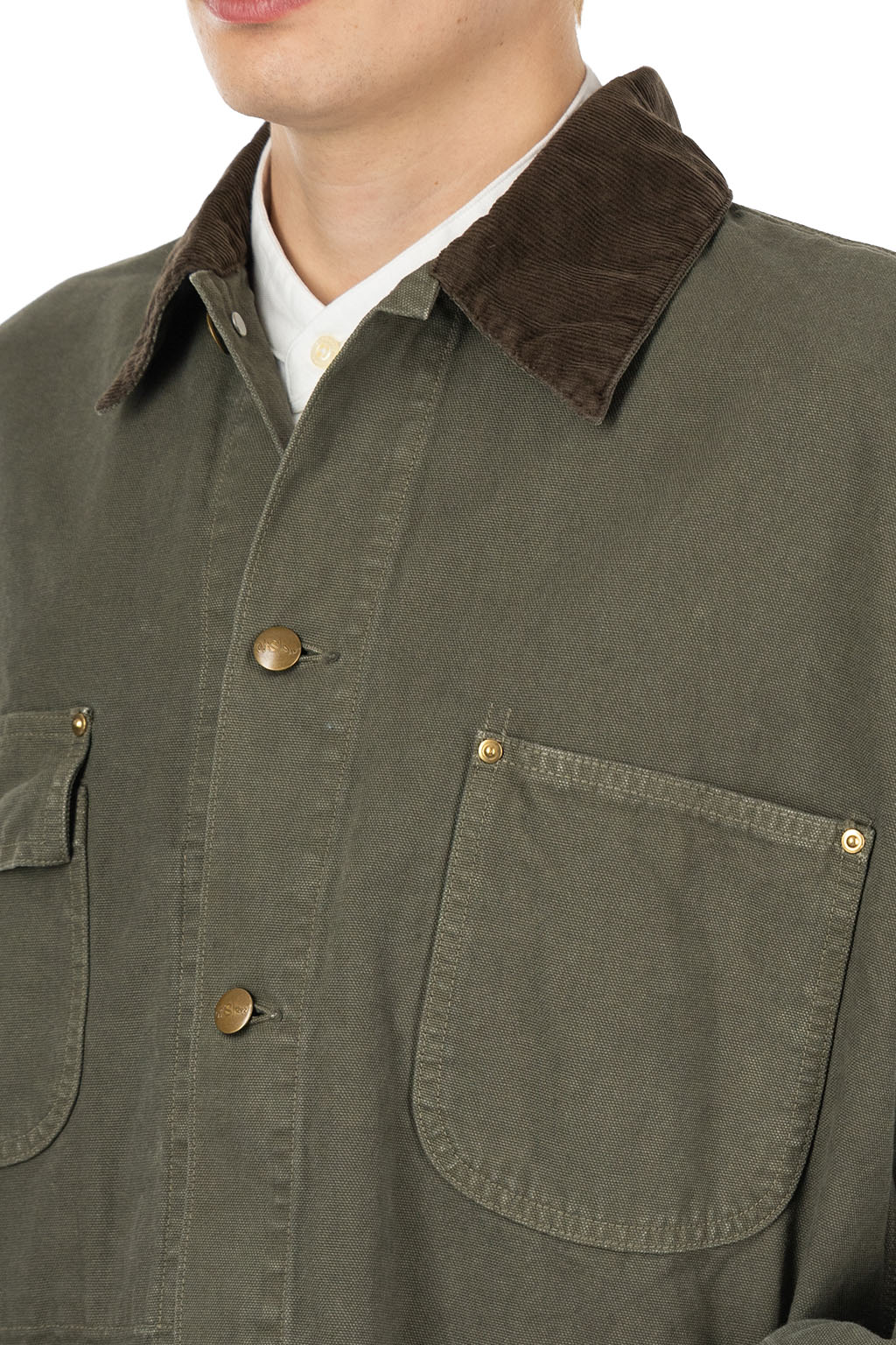 OrSlow - Relax Fit Oxford Coverall - Army Green
