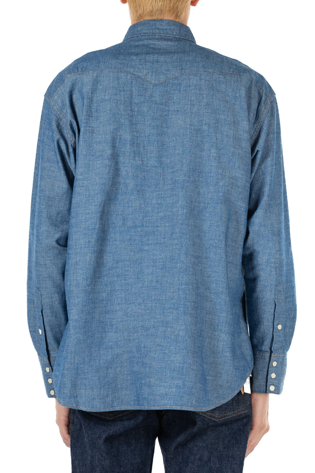 OrSlow - Relaxed Chambray Western Shirt - Chambray