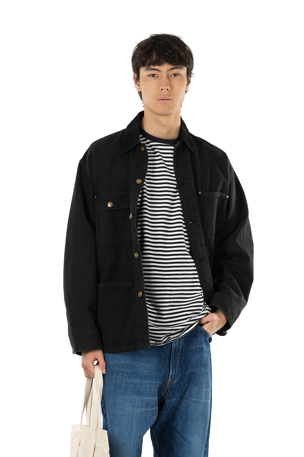 OrSlow - Relaxed Fit Oxford Coverall - Black
