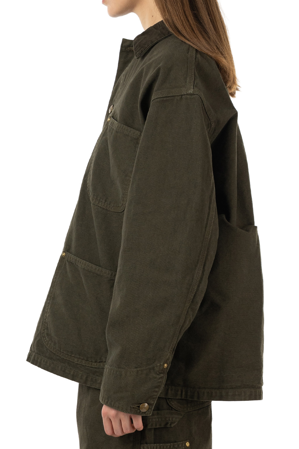 OrSlow Relaxed Fit Oxford Coverall - Coffee Brown