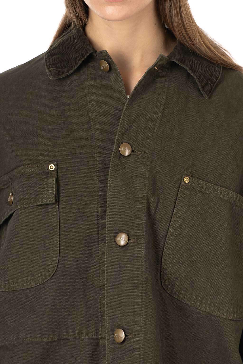 OrSlow Relaxed Fit Oxford Coverall - Coffee Brown