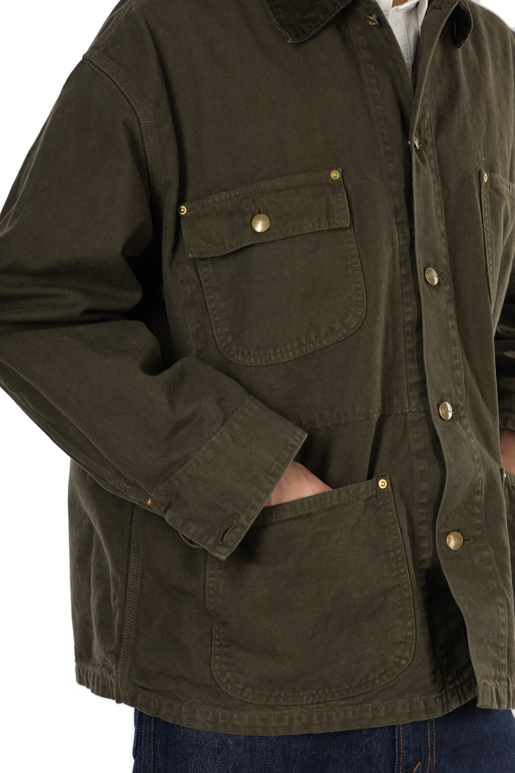 OrSlow Relaxed Fit Oxford Coverall - Coffee Brown