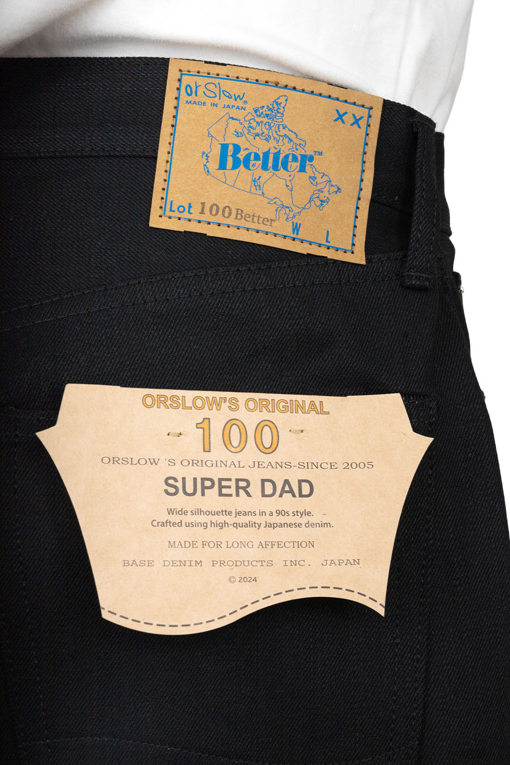 OrSlow - x Better Gift Shop - 100 Super Dad Black Selvedge Denim