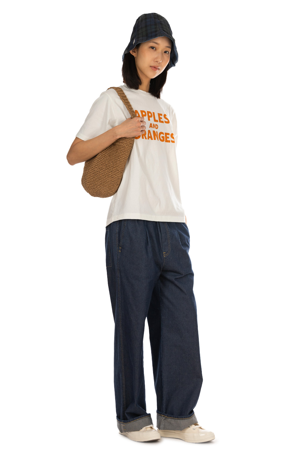 Ordinary Fits - Print T-Shirts - Apples and Oranges  - White