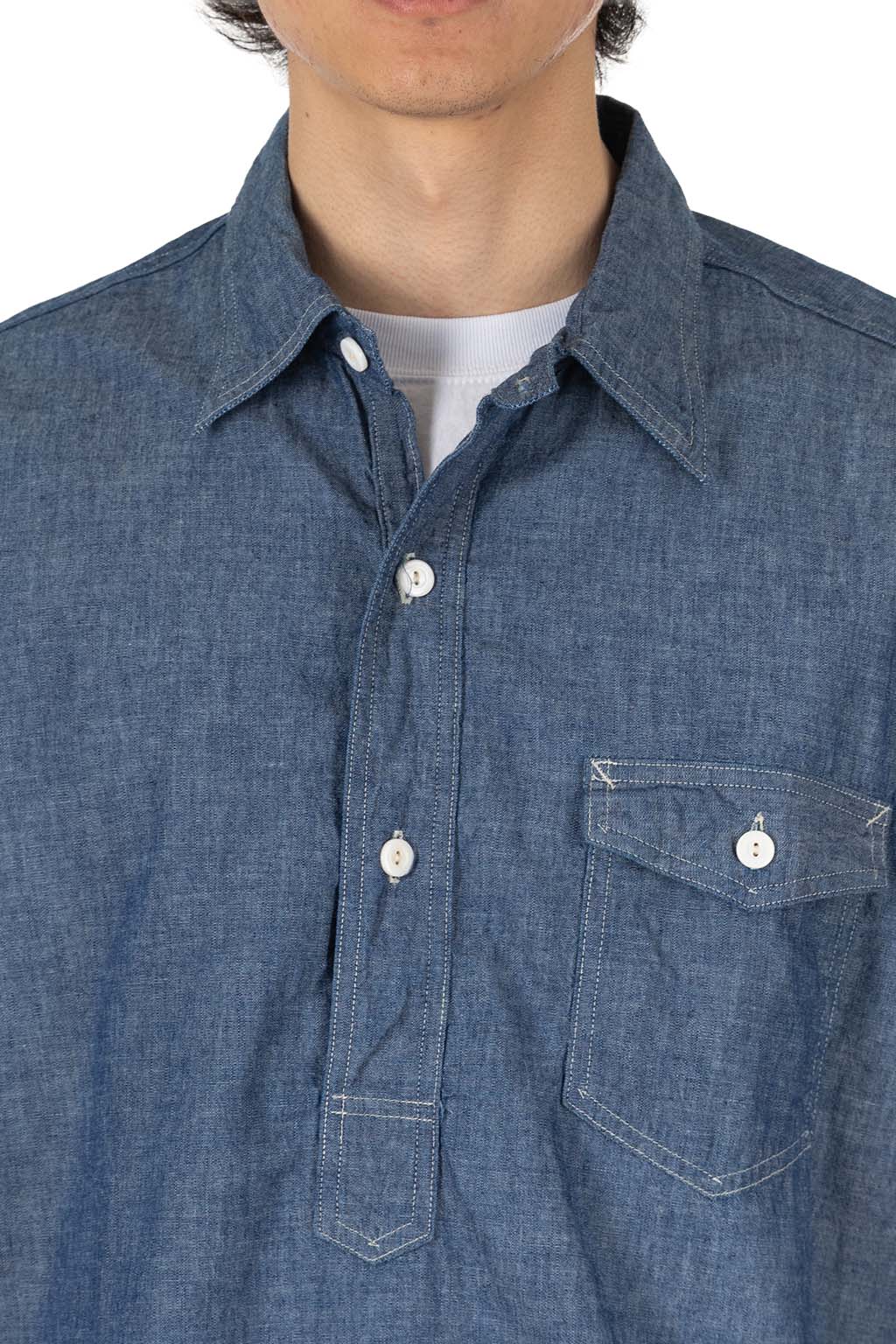 Post O'Alls - NAVY CUT SS - Classic Chambray - Indigo